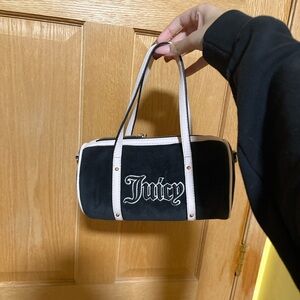 Juicy Couture Black and Pink Logo Bag